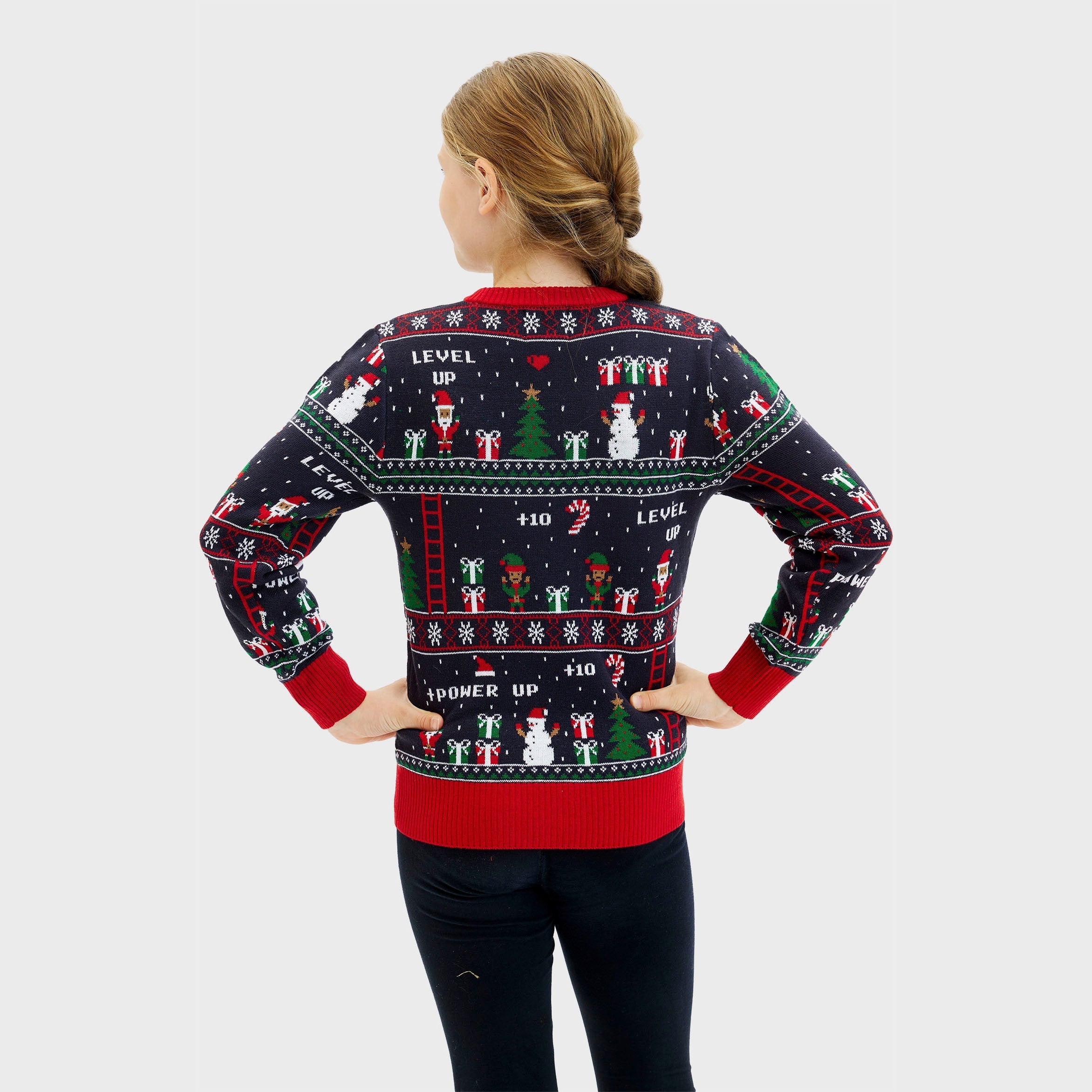 Vintage gamer Weihnachtspullover - Kinder
